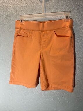 DKNY Orange Stretch Bermuda Shorts